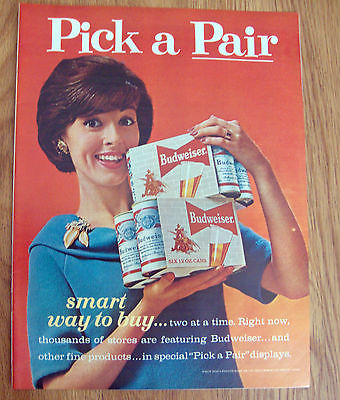 1963 Budweiser Beer Ad   Pick A Pair Smart Way to Buy Two at a Time