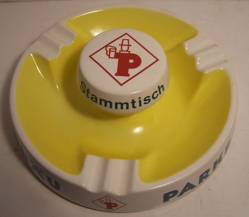 Large Vintage Goebel W. Germany Stammtisch  Parkbrau Cigar/Cigarette Pub Ashtray