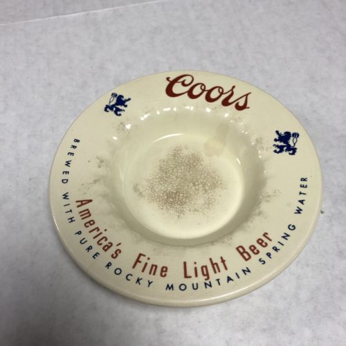 Vintage Coors Ash Tray America's Fine Light Beer Rocky Mountain Spring Water