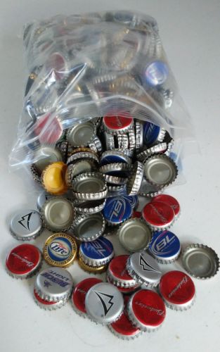 Lot of Beer bottle caps miller budweiser busch 21+ Mixed craft art