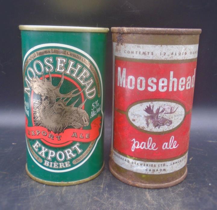 RARE 1950's VINTAGE MOOSEHEAD PALE ALE / EXPORT ALE BEER (12 OZ.) CANS