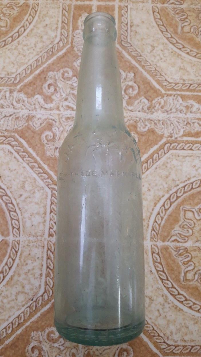 Jax Beer Bottle Vintage Antique New Orleans Jackson Brewing Tinted Green Glass
