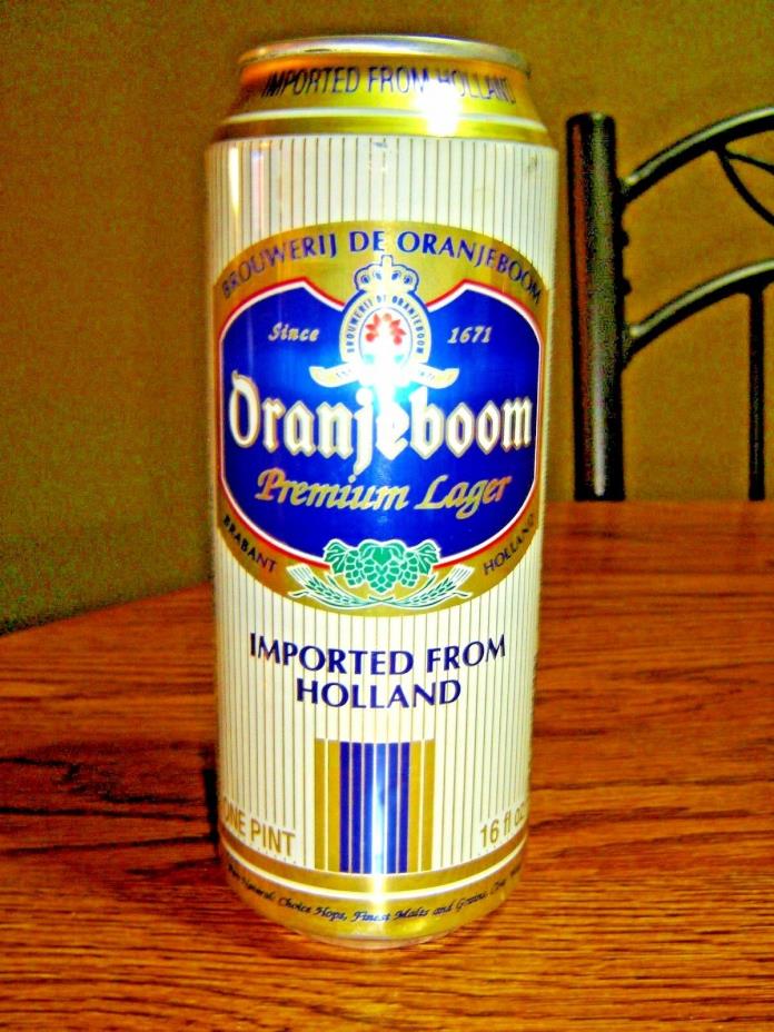 Oranjeboom Premium Imported from Holland 16 oz B/O Empty Beer Can