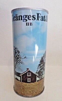 Vintage Granges Fatol Sweden House & Landscape 15.5 oz Straight Steel Beer Can