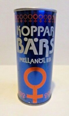 Vintage Rare Koppar Bars Mellanol IIB Female Sign 15 1/2 oz Steel Beer Can