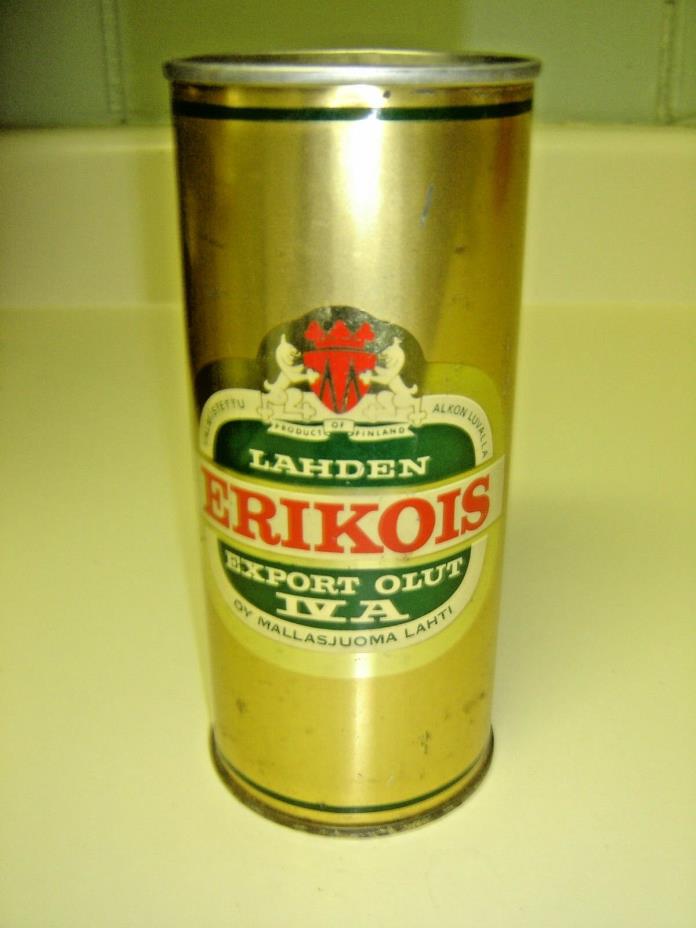 Old Heavy Lahden Erikois Export Olut IVA 15 1/2 oz Emtpy Straight Steel Beer Can