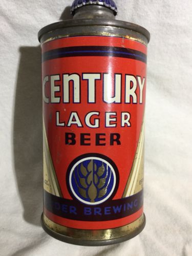 CLEAN AND SCARCE CENTURY LAGER “FBIR” CONE TOP BEER CAN
