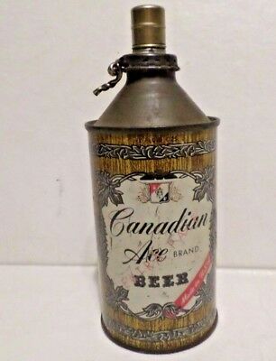 Vintage Canadian Ace Extra Pale Cone Top Beer Can Pelican Lighter Lamp