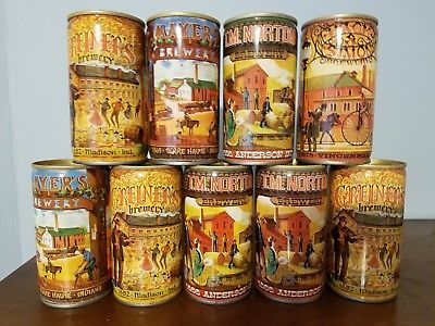 Historical Beer Can Lot of 9 American Brewers Collection Flat Top Norton Mayer's
