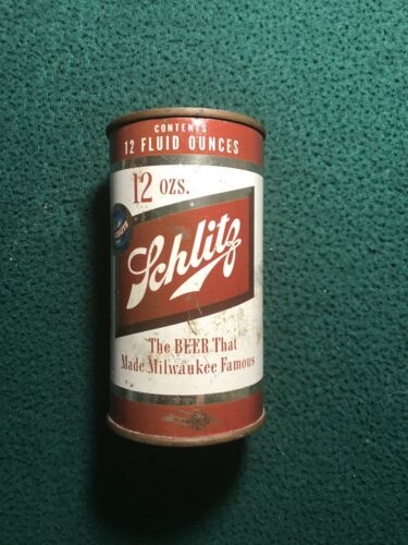 Schlitz 1957 flat top beer can