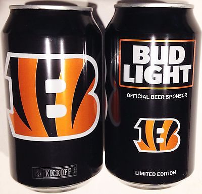 Bud Light Cincinnati Bengals 2016 beer 12 oz can 665594 NFL Limited Ed empty BO