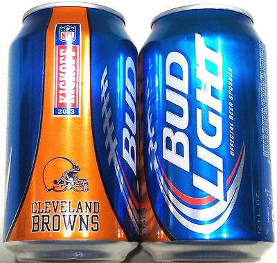 Bud Light Cleveland Browns 2013 Lmtd Ed beer 12 oz can 663820 NFL empty Bot Open
