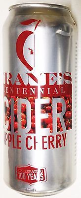 Crane Centennial Apple Cherry Hard Cider 16 oz alum beer can empty Bottom Open