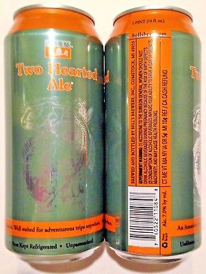 Bells Two Hearted Ale 2014 craft beer can 16oz Kalamazoo Michigan empty BottomOp