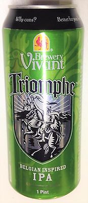 Vivant Triomphe Belgium IPA 2015 Beer Can 16 oz Grand Rapids MI empty Bott Open