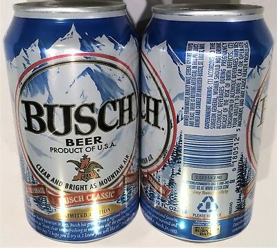 Busch Classic 2012 retro 1955 style 12oz beer can 663340 Lmtd Ed empty bott open