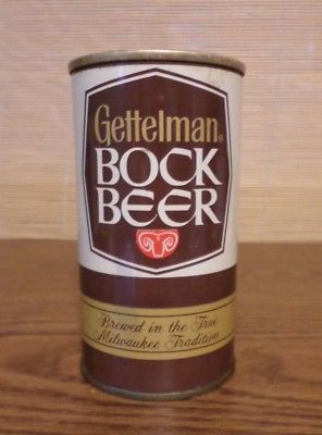 Vintage Gettelman Bock 68-7 Miller Brewing Empty Straight Steel Beer Can