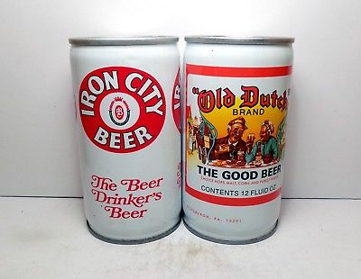 Can Sale !! Old Dutch & Iron City Steel Pull Top Beer Cans