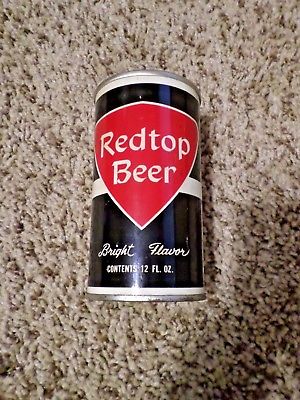 Vintage Redtop Red Top Bright Flavor Drewrys 113-9 Straight Steel Beer Can