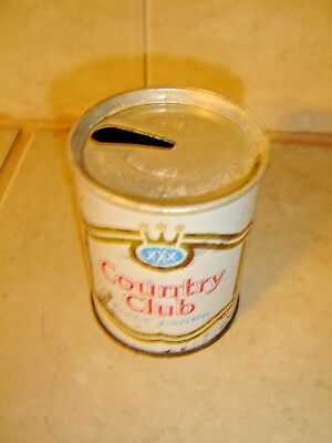 Early Ring Top Country Club Malt Lager 8 oz Empty Straight Steel Beer Can