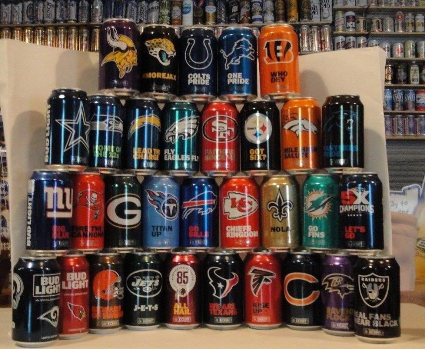 2017 Kickoff  Bud Light NFL Set  12oz. Empty Micro Craft Beer Can