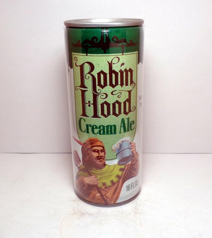 ROBIN HOOD 16 oz Steel Pull Tab Beer Can B/O Pittsburgh Brewing, Pittsburgh, PA