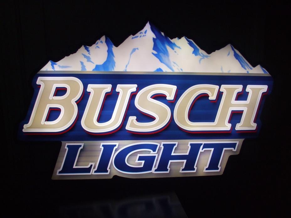 BUSCH LIGHT LED BEER SIGN MAN CAVE GARAGE BAR DECOR MOUNTAINS