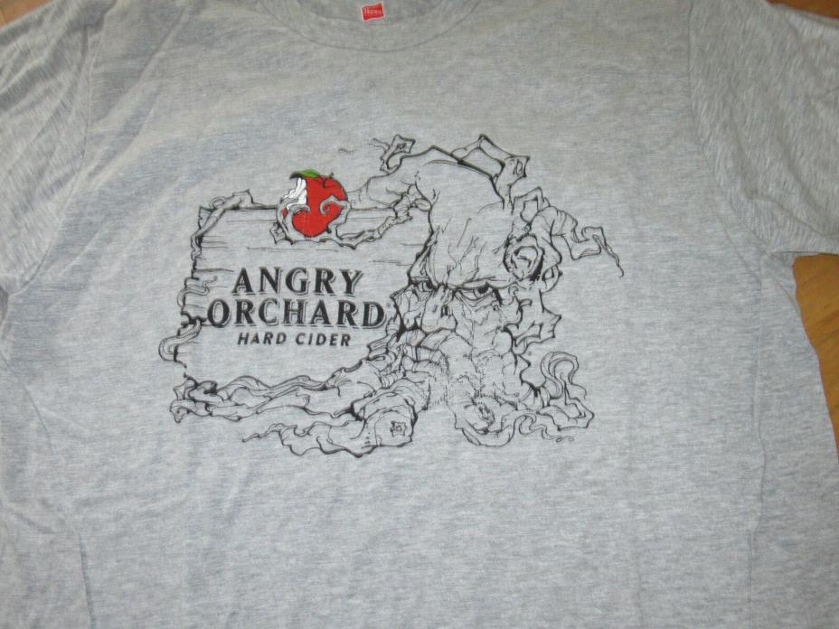 Angry Orchard Hard Cider Womens T-Shirt Size Large Branch Out Gray Casual