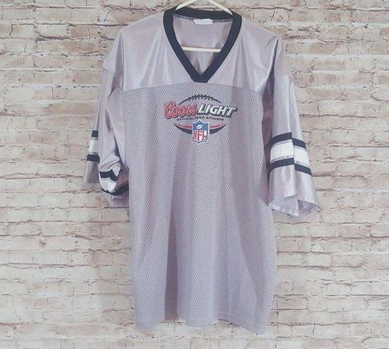 Mens Coors Light Football Jersey Athletic # 78 Silver Size XXL 2XL NFL
