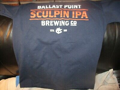 Blue BALLAST POINT Brewing Co. Sculpin IPA T Shirt Small 100% Cotton Spot