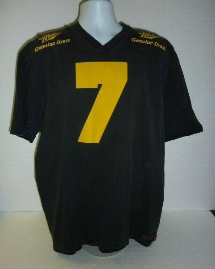 Vintage Miller Genuine Draft #7 Black jersey shirt XL