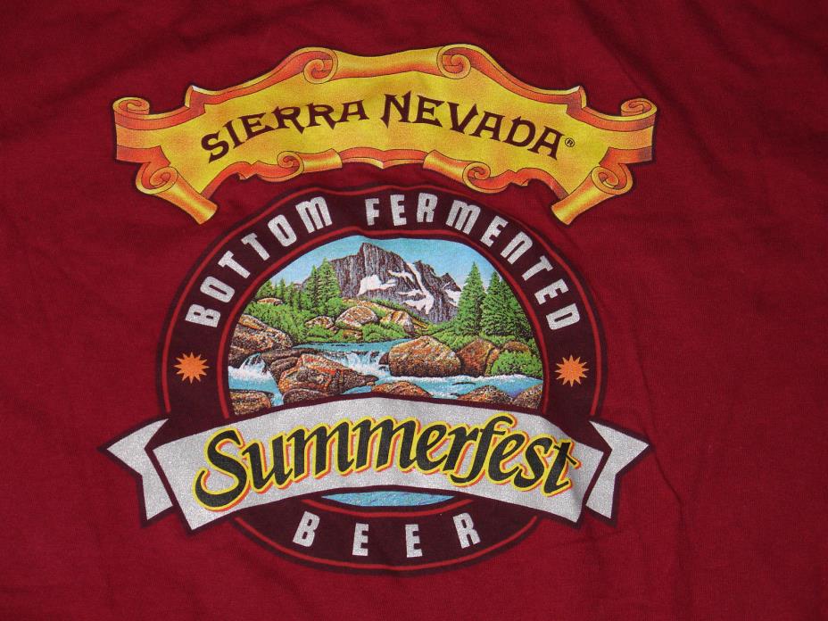 Sierra Nevada Brewery Summerfest Bottom Fermented Beer Extra Large Tee Shirt