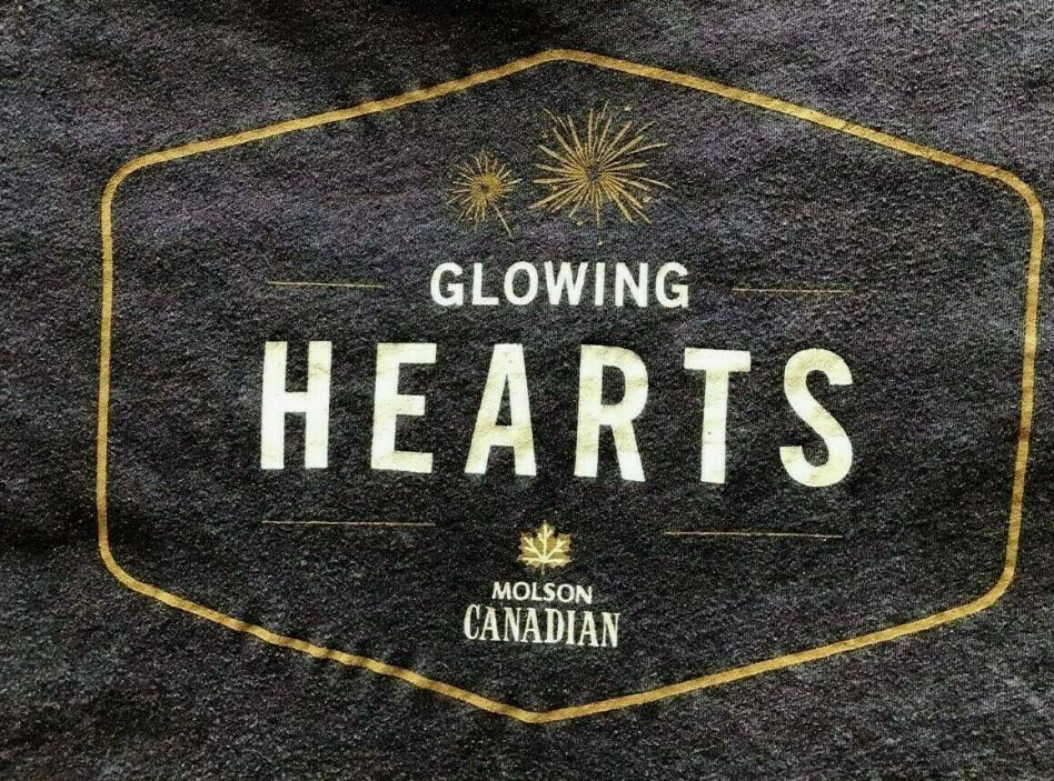 Molson Canadian Glowing Hearts T Shirt Large