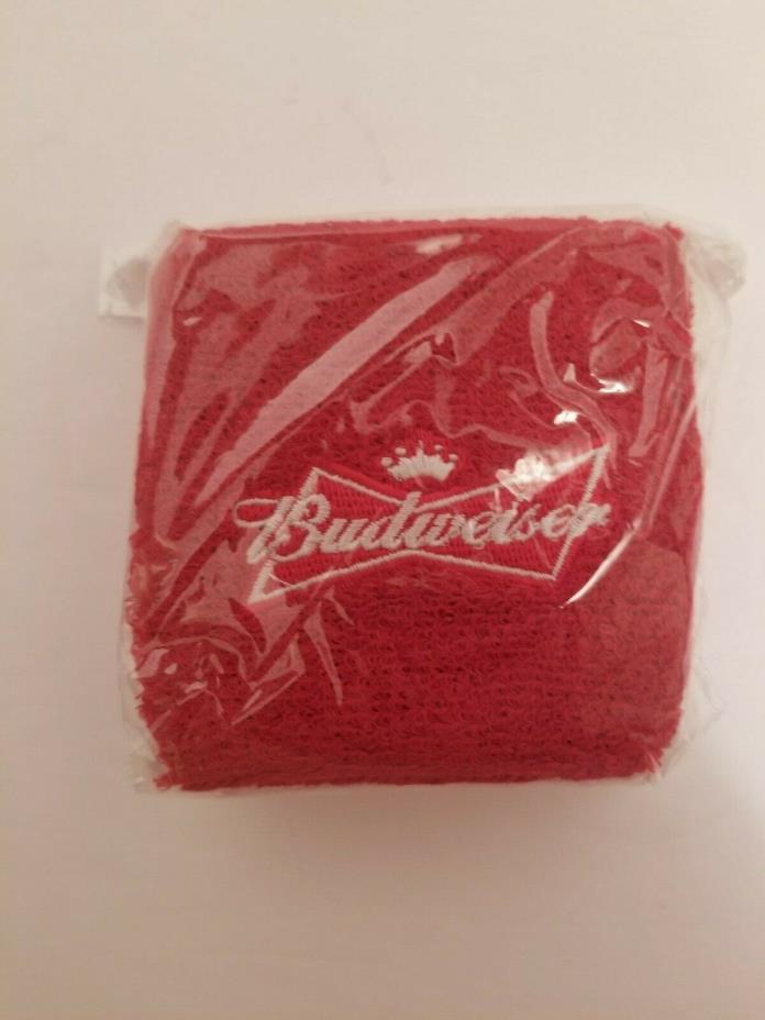 New Budweiser Beer Red Wrist Bands Sweat Bands Bud