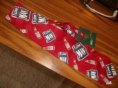 BUD LIGHT NECKTIE I LOVE YOU MAN ANHEUSER BUSCH GENUINE COLLECTION 1996TAGS