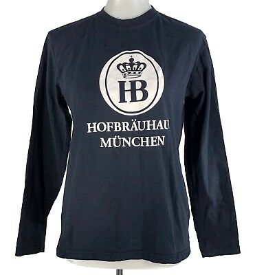 CHAPS HB Hofbrauhaus Munchen Top Sz S Black T-shirt Long SleeveT46