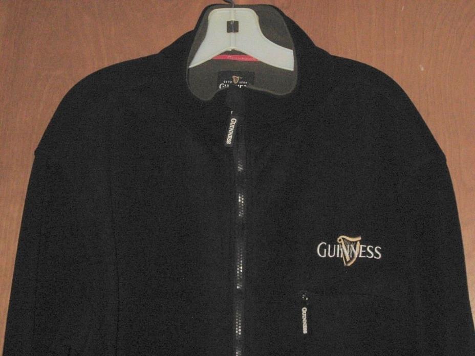 Guinness Women's Zip Front Jacket With Embroidered Guinness Logo Black Sz XL
