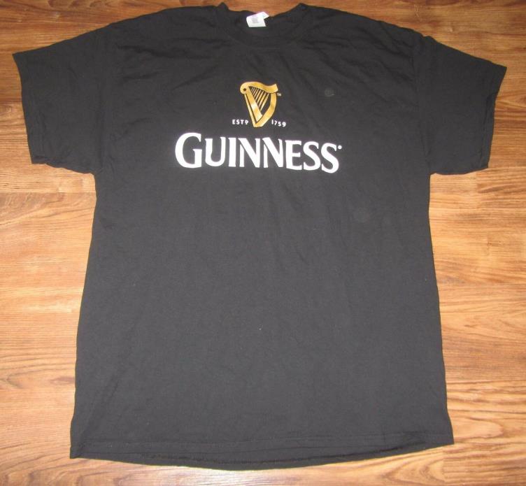 Guinness Beer Adult T-shirt, Black, 100% Cotton, Size XL, EUC St Patricks Day