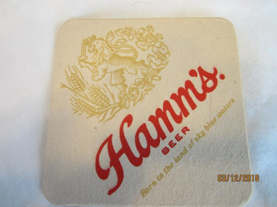 Vintage Hamm's Beer Coasters 2 Sided  Lot Of 6