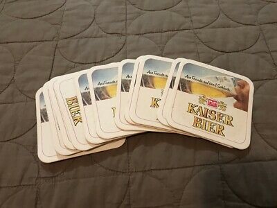 VINTAGE KAISER BIER COASTERS LOT OF 11 UNUSED SKIPOOL TIROL