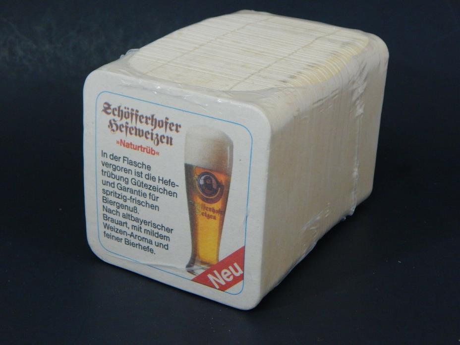 New Vintage Bar Beer Coasters Schofferhofer Hefeweizen Naturtrub 100 pack? ML