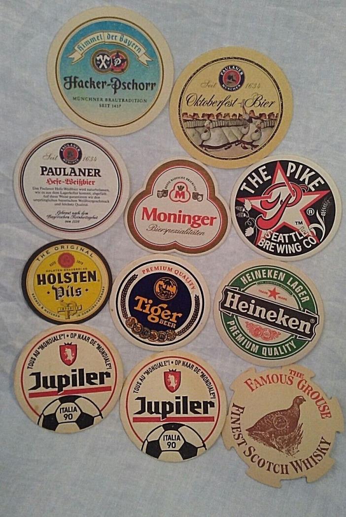 Vintage 90s Beer Coasters Lot of 10 Germany Munich Bier Ale Alcohol Breweriana