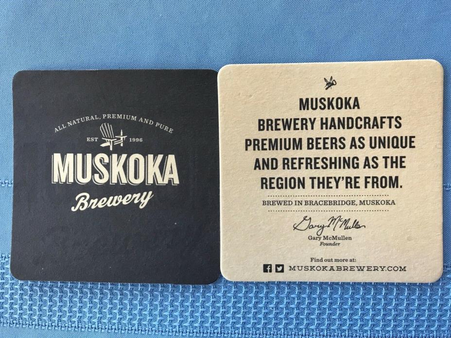 Beer Coaster Muskoka Brewery All Natural, Premium and Pure