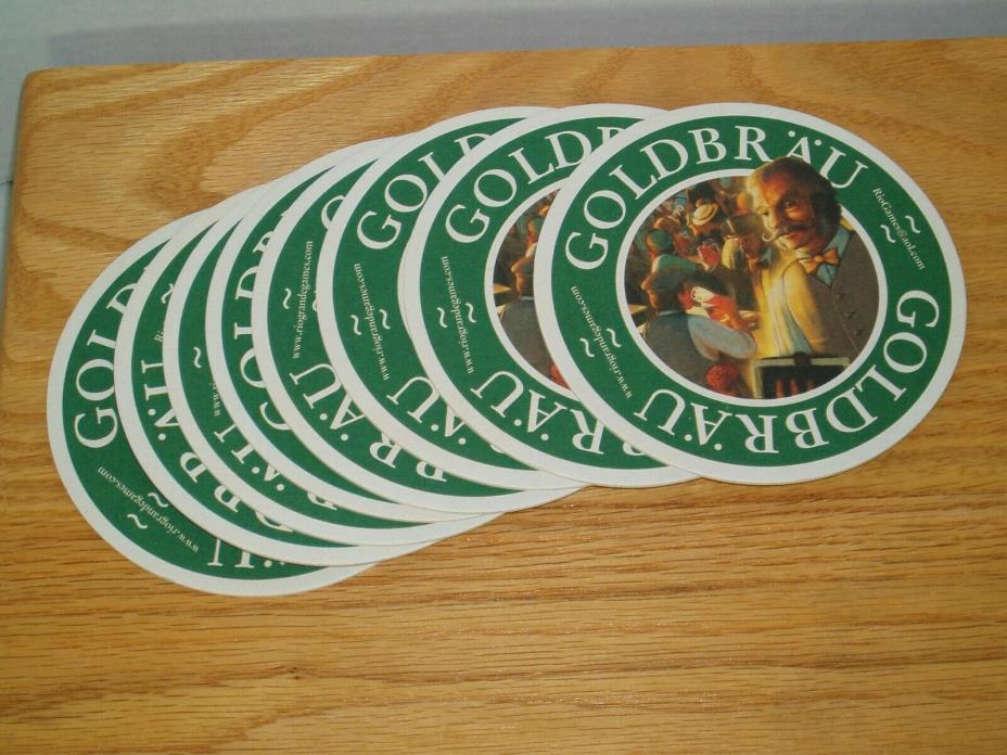 GOLDBRAU CLEVEREST BUSINESSMAN GAME BEER COASTERS LOT OF 8 Rio Grande Games