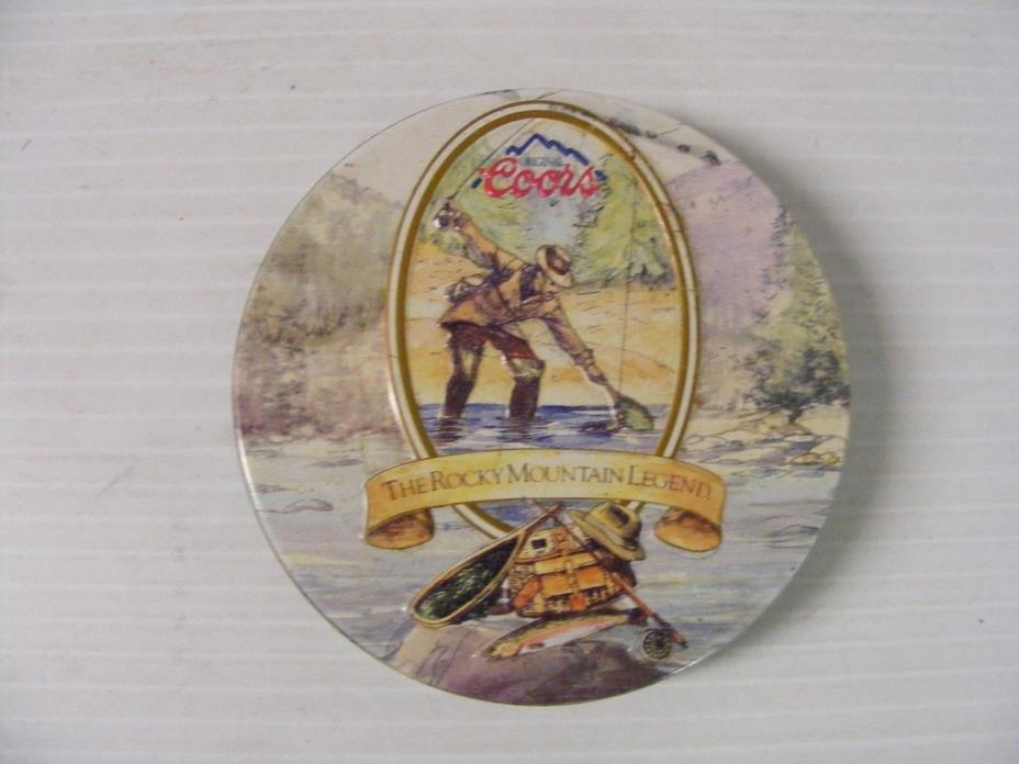 COORS BEER Vintage 1993 The Rocky Mountain Legend Series Coasters & Tin  VGC