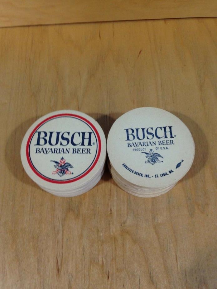 Busch Bavarian Beer Anheuser Busch Coasters Two Sided 3-3/8'' Dia. Never Used *