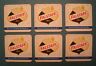 6 COUNT 1960s FALSTAFF BREWERY BEER 2 SIDED 3 ½” BAR TAVERN COASTERS ST LOUIS