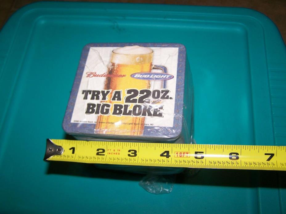 BUD LIGHT BEER COASTERS {50} NEW OLD STOCK