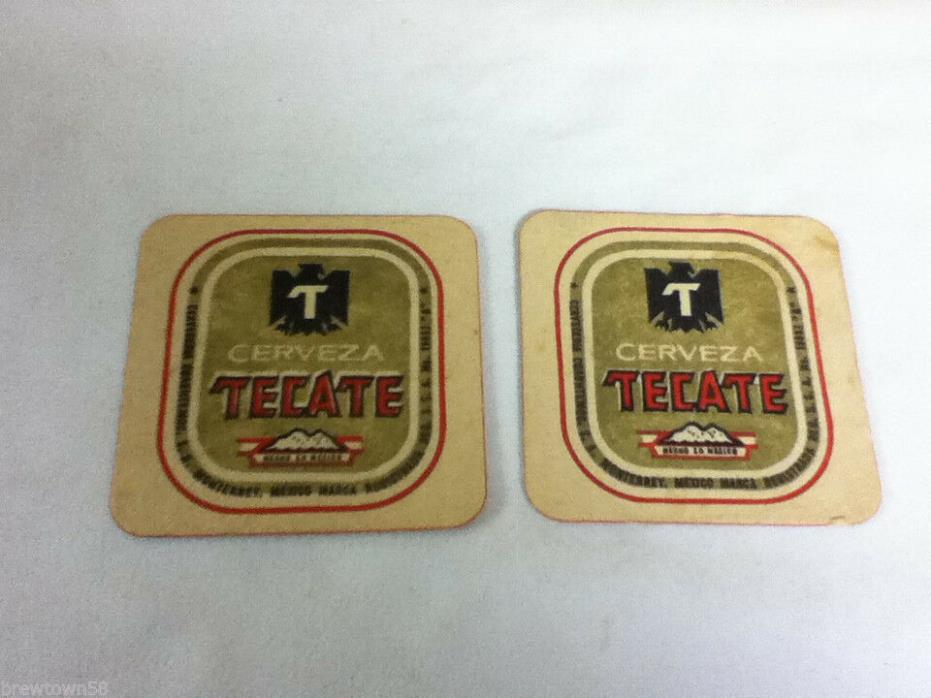 Beer coaster bar coasters 2 cerveza Tecate No. 19097 b import Mexico imports AN1