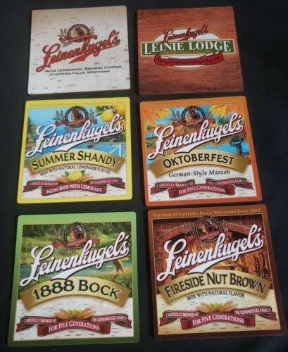???? Leinenkugel's Beer wood/cork Coaster set! Not cheap disposable bar ones ??